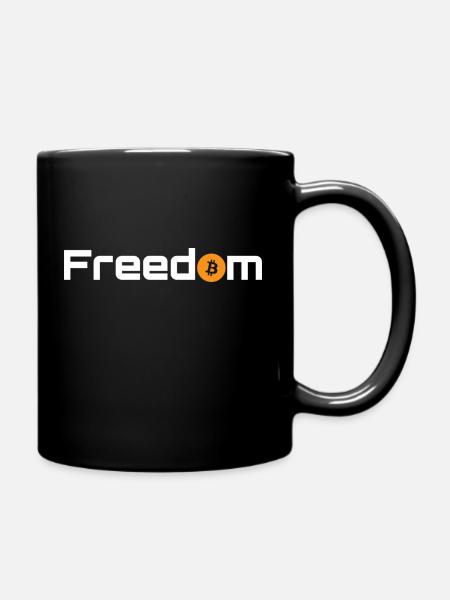 Freedom Bitcoin Krypto - Tasse einfarbig - Schwarz