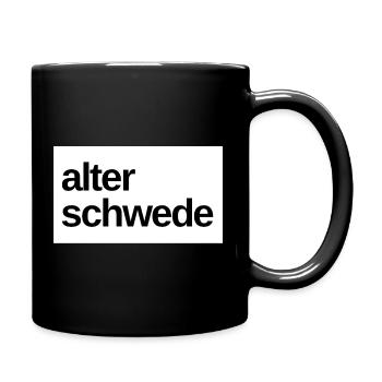 Alter Schwede Fun Design - Tasse einfarbig - Schwarz - Rechts