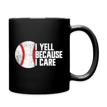 I scream because it is important to me, baseball parents - Full Colour Mug - black - Right