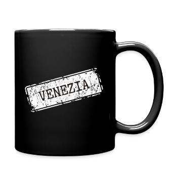 Venezia Stadtsilhouette Design - Tasse einfarbig - Schwarz - Rechts