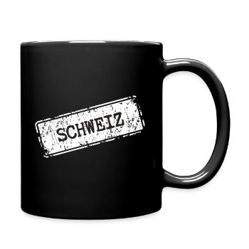 Conception de timbres en Suisse - Mug uni - noir - Droite