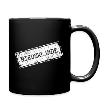 Netherlands Travel motif in vintage look - Full Colour Mug - black - Right