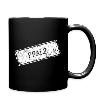Faszination Pfalz Weinland Design - Tasse einfarbig - Schwarz - Rechts