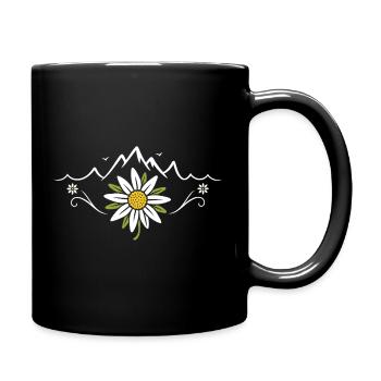 Edelweiss Berge - Volksfest Natur Design - Mug uni - noir - Droite