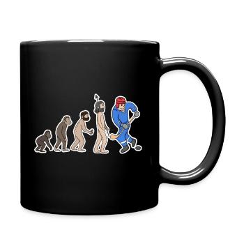 Evolution Eishockeyspieler  - Full Colour Mug - black - Right