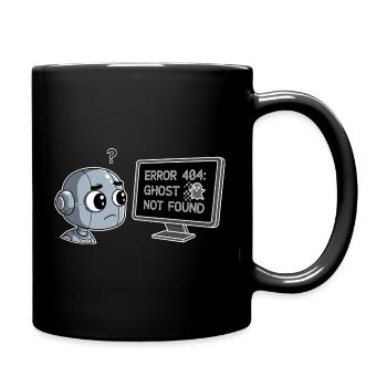 Error 404: Ghost Not Found - Full Colour Mug - black - Right