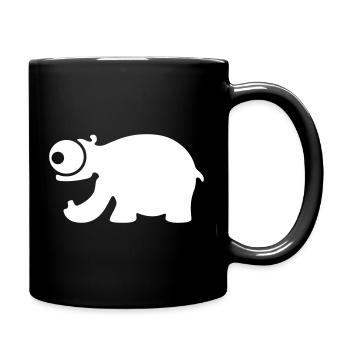 Funny hippo - Full Colour Mug - black - Right