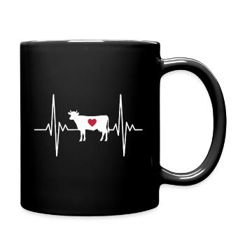 Cow - Full Colour Mug - black - Right
