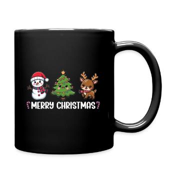 Cute Christmas Threesome - Full Colour Mug - black - Right