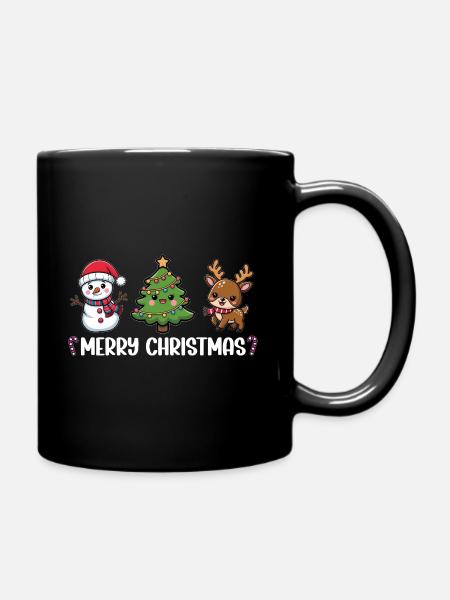 Trio de Noël mignon - Mug uni - noir