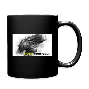 Starke Selbstmotivation Illustration - Tasse einfarbig - Schwarz - Rechts