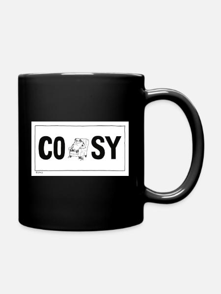 Conception de lettrage de chien câlin - Mug uni - noir