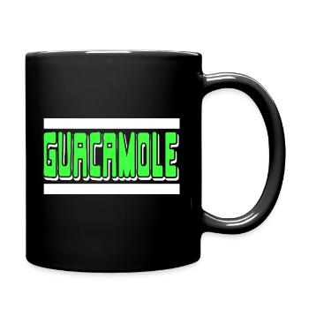 Guacamole Bold Green Funny Snack Typography - Tasse einfarbig - Schwarz - Rechts