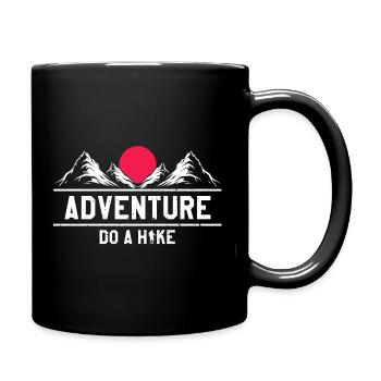 L’aventure vous attend : Partez à l’aventure, faites de la randonnée, des sentiers naturels - Mug uni - noir - Droite