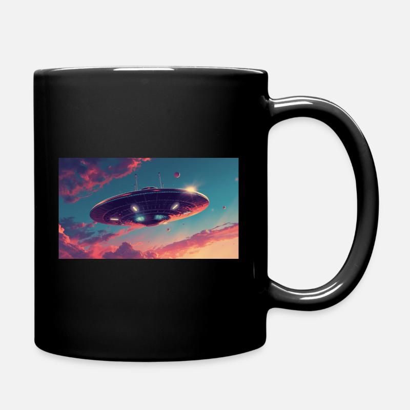 UFO-Stil - Tasse einfarbig - Schwarz