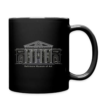 Musée d’art de Baltimore, dessin à la main, États-Unis - Mug uni - noir - Droite