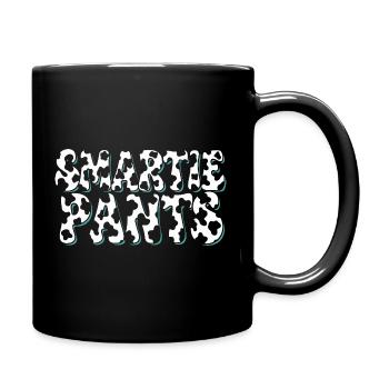 Bubble graffiti with turquoise exterior line - Full Colour Mug - black - Right