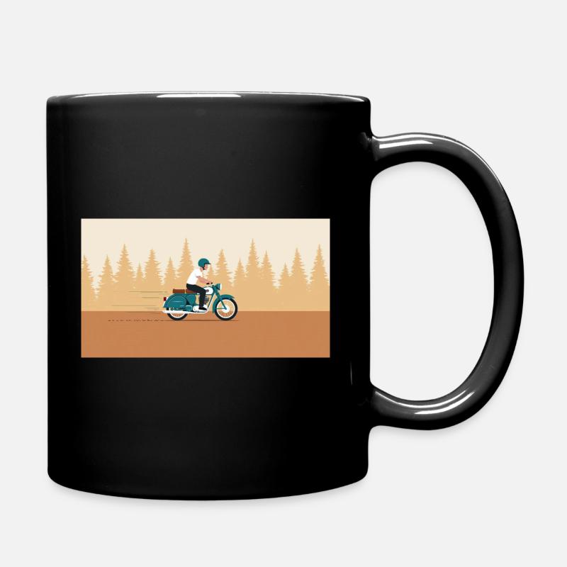 Balade en forêt au look rétro - Mug uni - noir