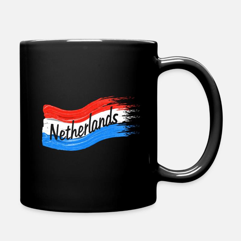 Niederlande Fahne - Tasse einfarbig - Schwarz