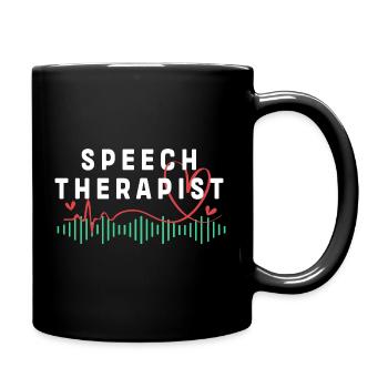 Speech therapist, speech therapist, speech therapy - Full Colour Mug - black - Right
