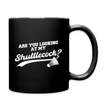 Badminton badminton badminton player - Full Colour Mug - black - Right