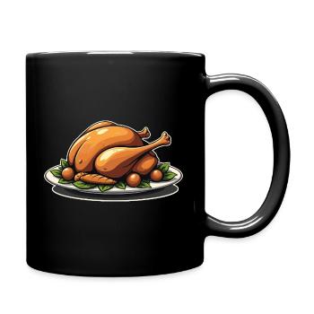 Roasted Turkey Platter - Full Colour Mug - black - Right