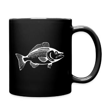 Fish Angler T-shirt Gift Angler - Full Colour Mug - black - Right