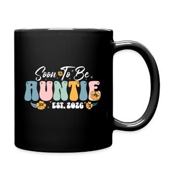 Soon To Be Auntie Est 2026 - Full Colour Mug - black - Right