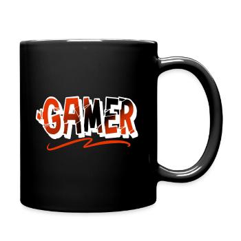 Gamer - Tasse einfarbig - Schwarz - Rechts