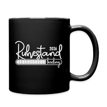 Ruhestand 2026 – Abschiedsgeschenk für Kollegen - Tasse einfarbig - Schwarz - Rechts