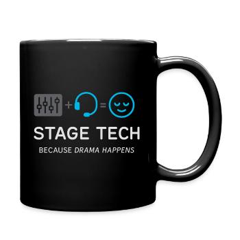 Theatre Technology Crew Stage Technician Sound - Full Colour Mug - black - Right