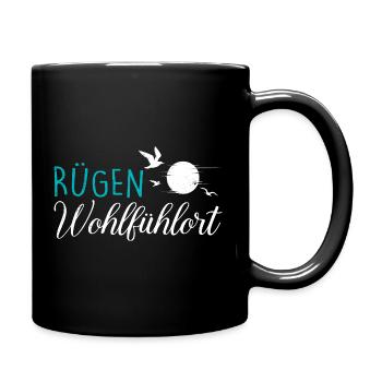Island of Rügen MY FEEL-GOOD PLACE Fun - Full Colour Mug - black - Right