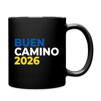 Buen Camino 2026 | Way of St. James, Pilgrims, Santiago - Full Colour Mug - black - Right