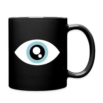 Aqua Eye Minimal Circle - Full Colour Mug - black - Right