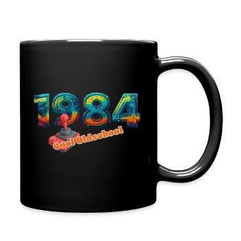 Jahrgang 1984 – Retro Joystick – Cool Oldschool - Tasse einfarbig - Schwarz - Rechts