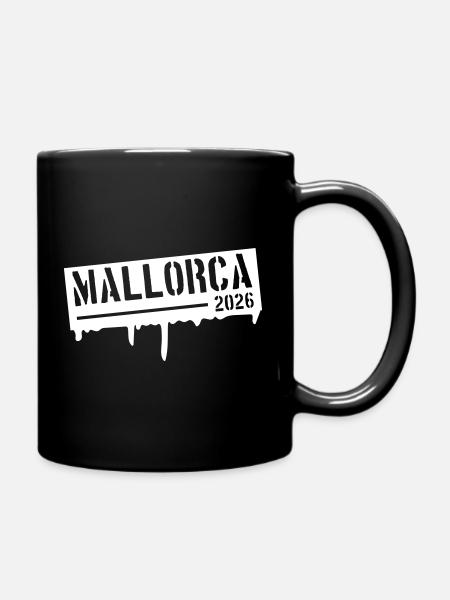 Mallorca 2026 - Tasse einfarbig - Schwarz