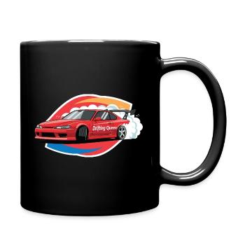 Drifting Queen JDM Muscle Car Racing Burnout-Stil - Tasse einfarbig - Schwarz - Rechts