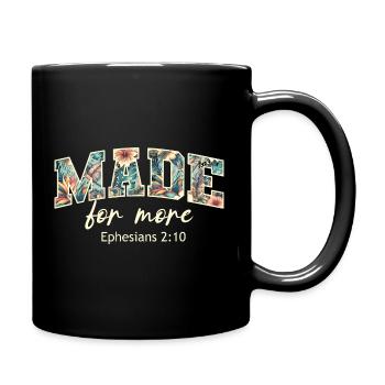 Conçu pour un design plus chrétien de versets bibliques floraux - Mug uni - noir - Droite