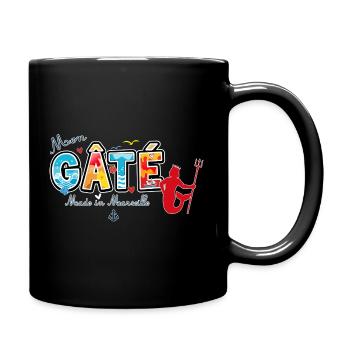 Mein verdorbener Ausdruck Marseillaise Poseidon Provence - Tasse einfarbig - Schwarz - Rechts