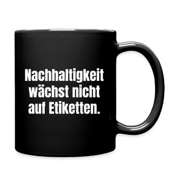 La durabilité ne se développe pas sur les labels - Mug uni - noir - Droite