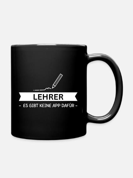 Best Teacher in the World - Funny Educator Design - Full Colour Mug - black