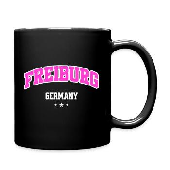 Freiburg Pink Logo Lettering - Full Colour Mug - black - Right