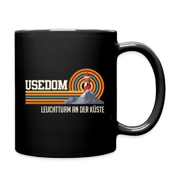 USEDOM LIGHTHOUSE ON THE COAST Fun - Full Colour Mug - black - Right