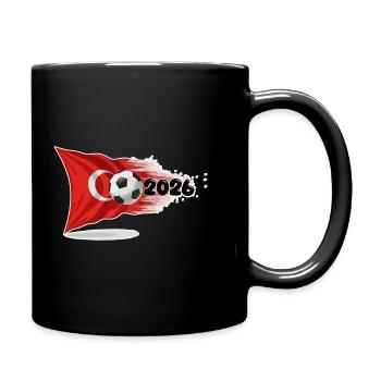 Football de Drapeau de Turquie 2026 - Mug uni - noir - Droite