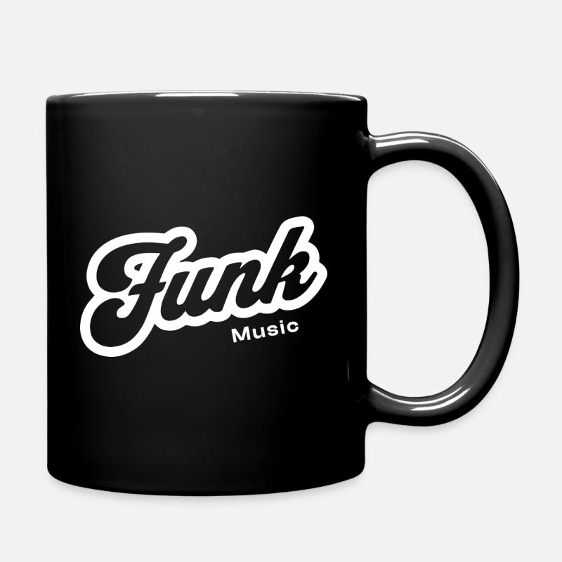 Funk Music Retro Script Logo - Full Colour Mug - black