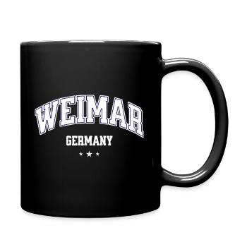 Weimar Deutschland Emblem - Tasse einfarbig - Schwarz - Rechts