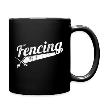 Fechten - Tasse einfarbig - Schwarz - Rechts
