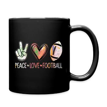 Joueur de la saison de football de Peace Love Fan - Mug uni - noir - Droite