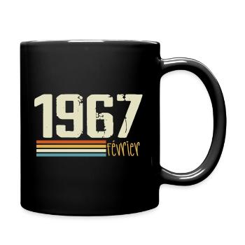 Februar 1967 – Februar 1967 Jubiläum 1967 - Tasse einfarbig - Schwarz - Rechts