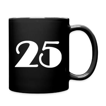 25. 25 ANS. 25e ANNIVERSAIRE. ANNIVERSAIRE 25 ANS. - Mug uni - noir - Droite